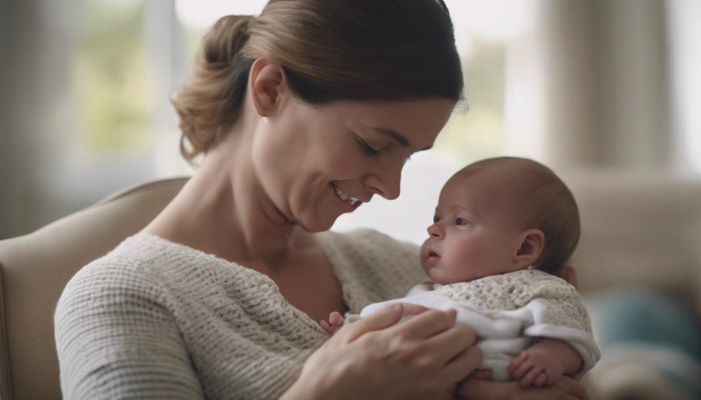 comforting baby while feeding