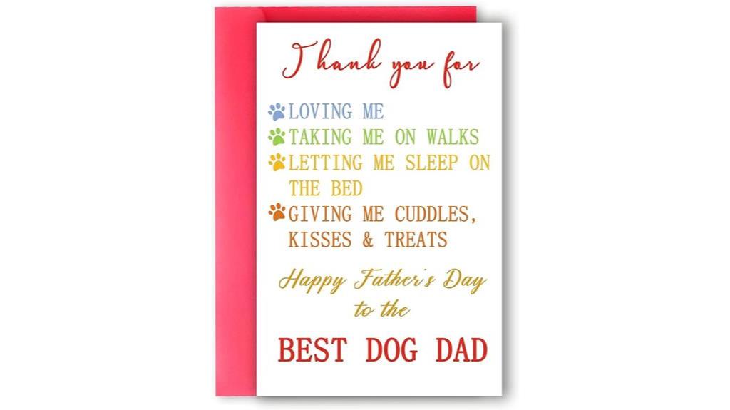 dog dad appreciation card