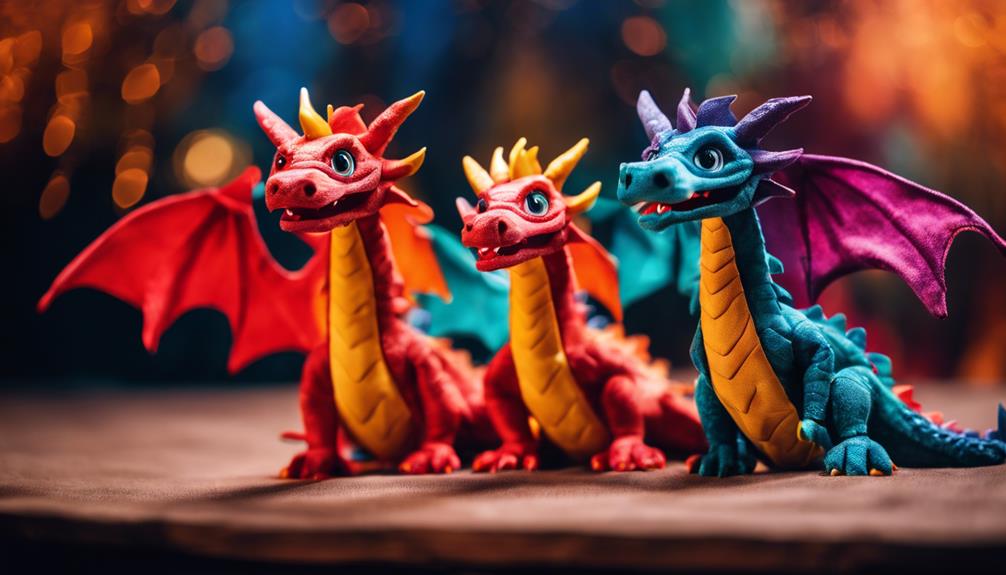 engaging dragon puppet show