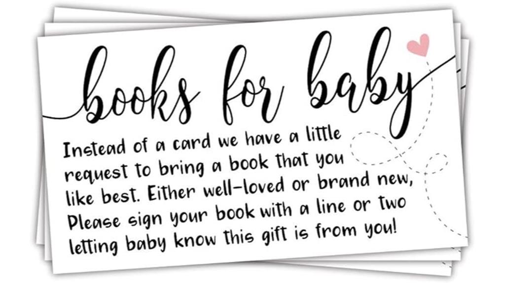 book themed baby shower cards