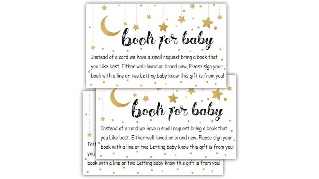 book themed baby shower cards