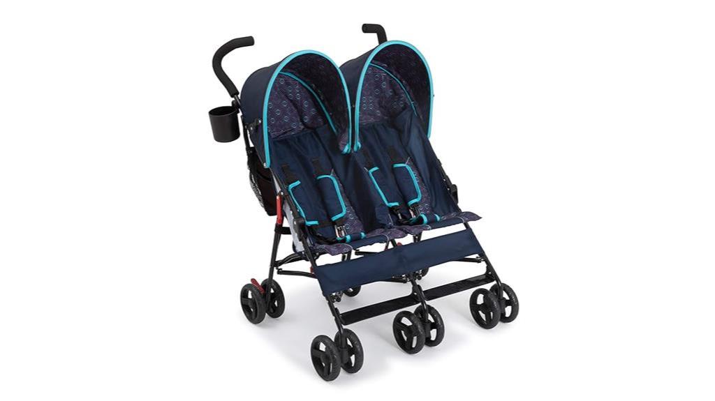 compact double stroller design