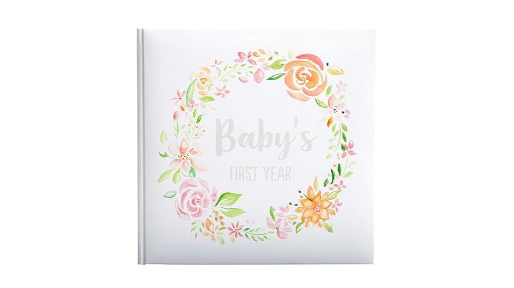 floral baby memory book