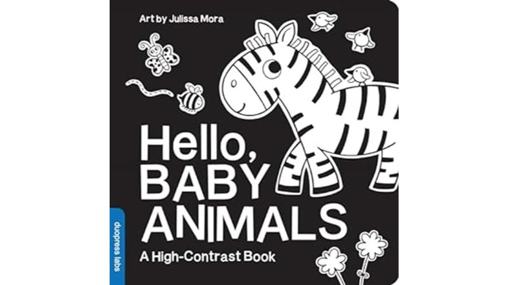 high contrast baby animal book