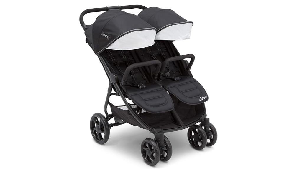 jeep double stroller midnight