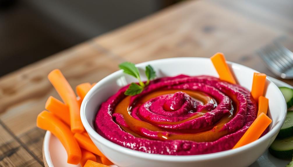 beetroot hummus dipping delight