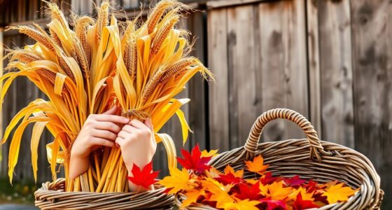 drying corn stalks decoratively