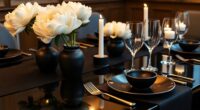 elegant black table styling