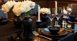 elegant black table styling