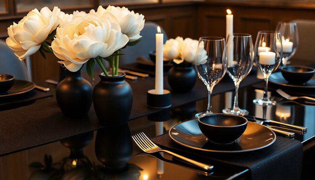 elegant black table styling