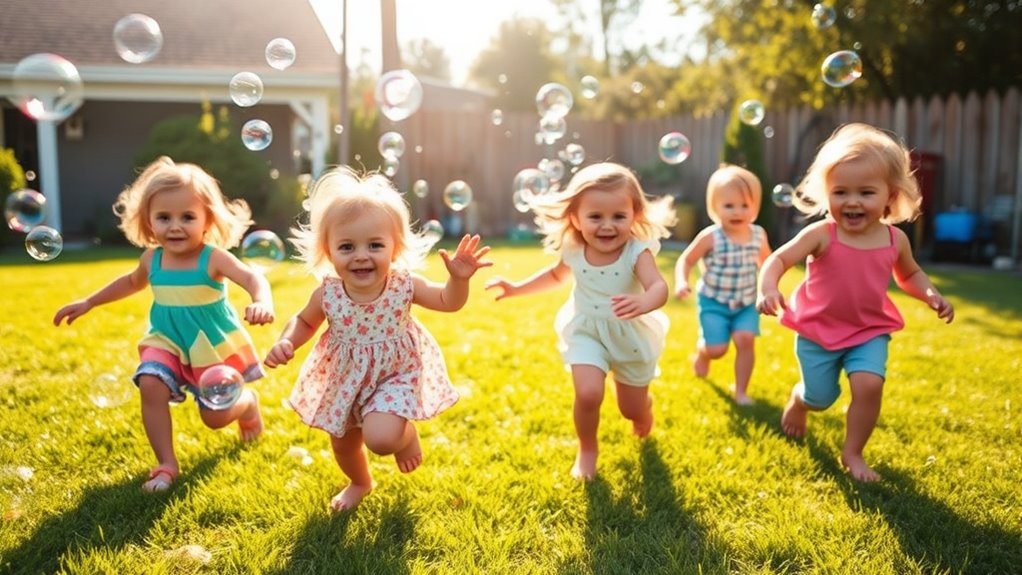 bubble play and dance
