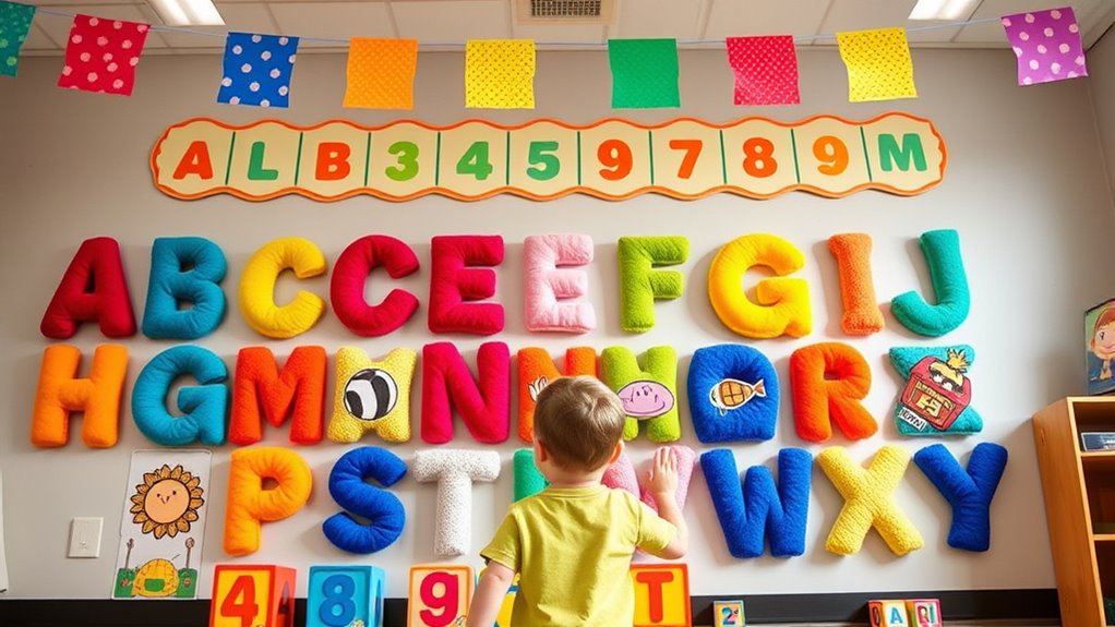 create interactive alphabet display