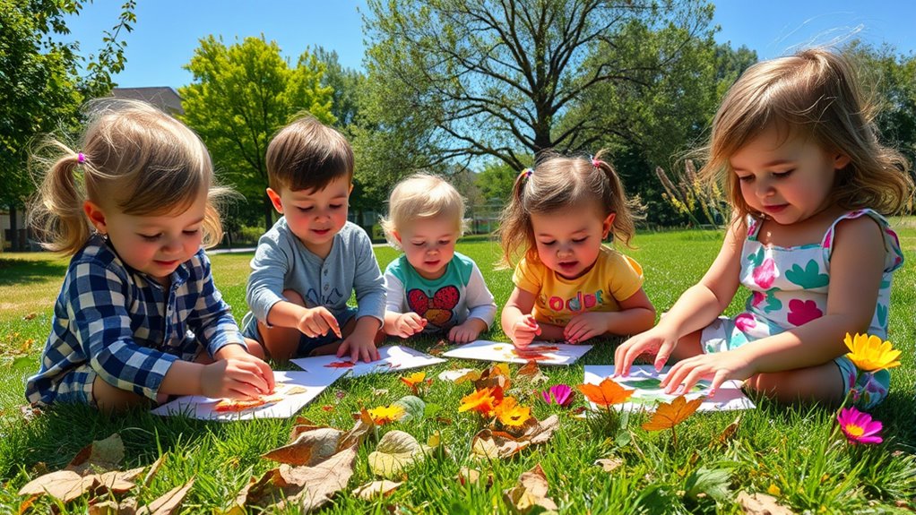 create textured leaf rubbings