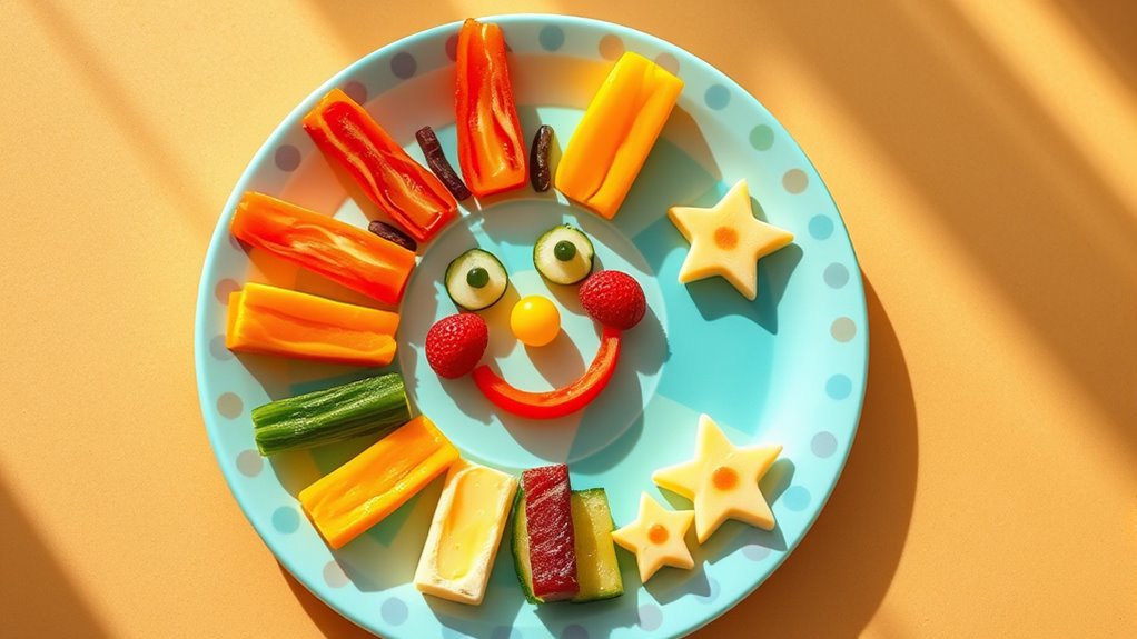 creative colorful themed plating