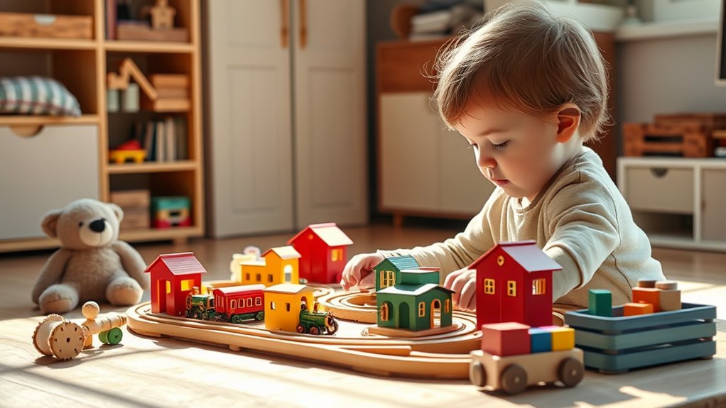 independent play toy stations