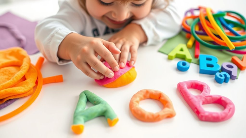 playdough letter activity benefits