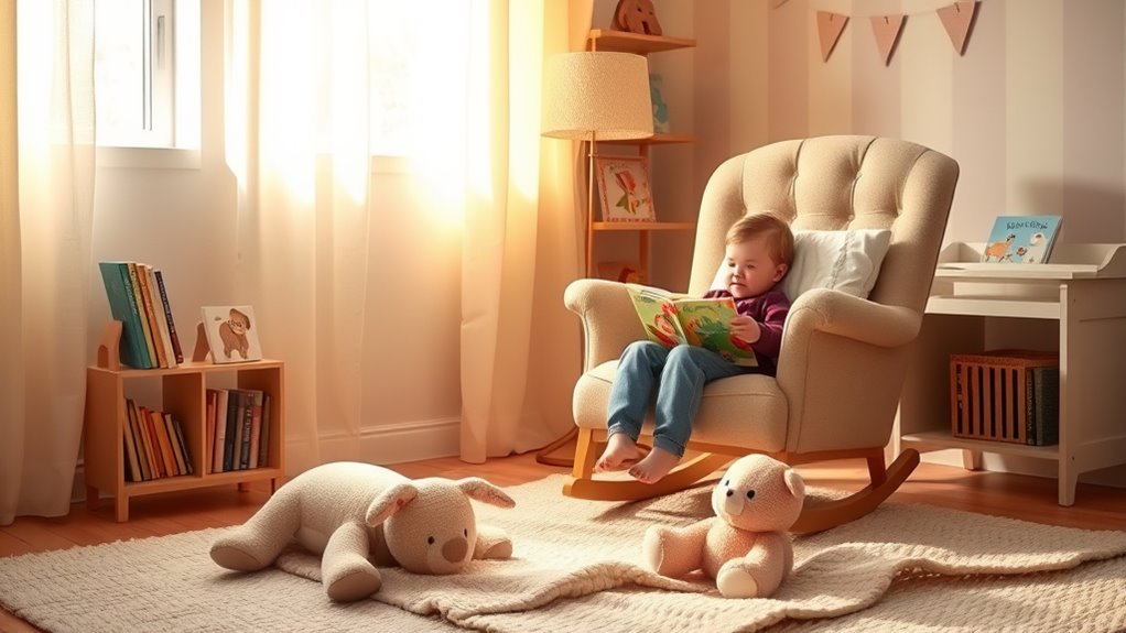 relaxed peaceful storytime environment