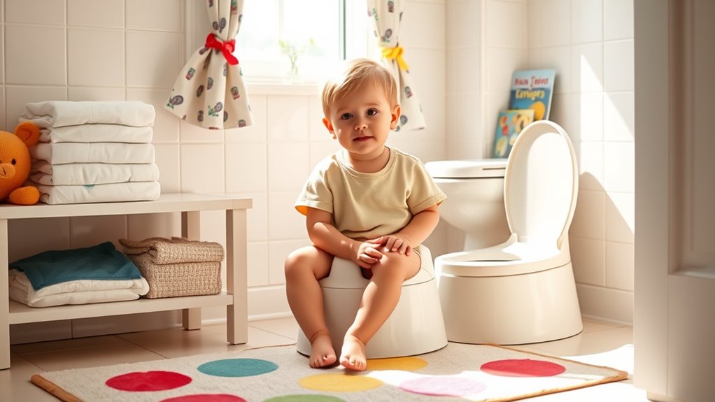 safe and comfortable potty setup