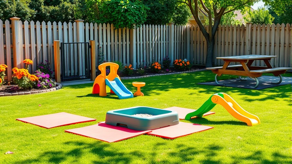 secure maintained outdoor play area