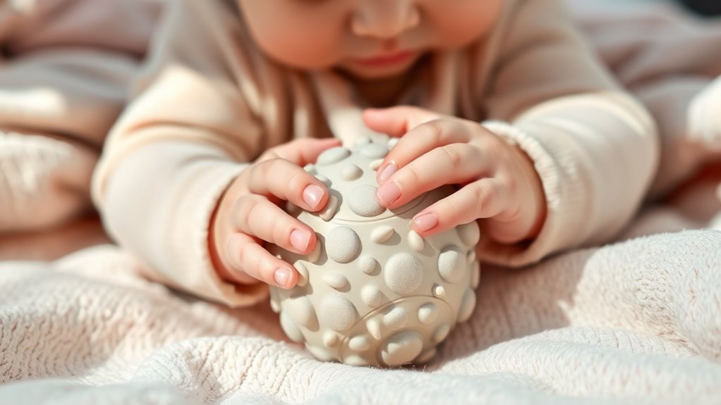 sensory exploration with textured toys