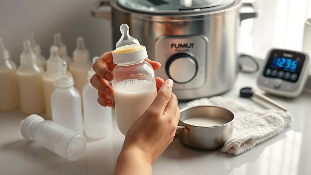 sterilize bottles prepare formula