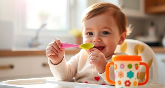 teaching baby self feeding