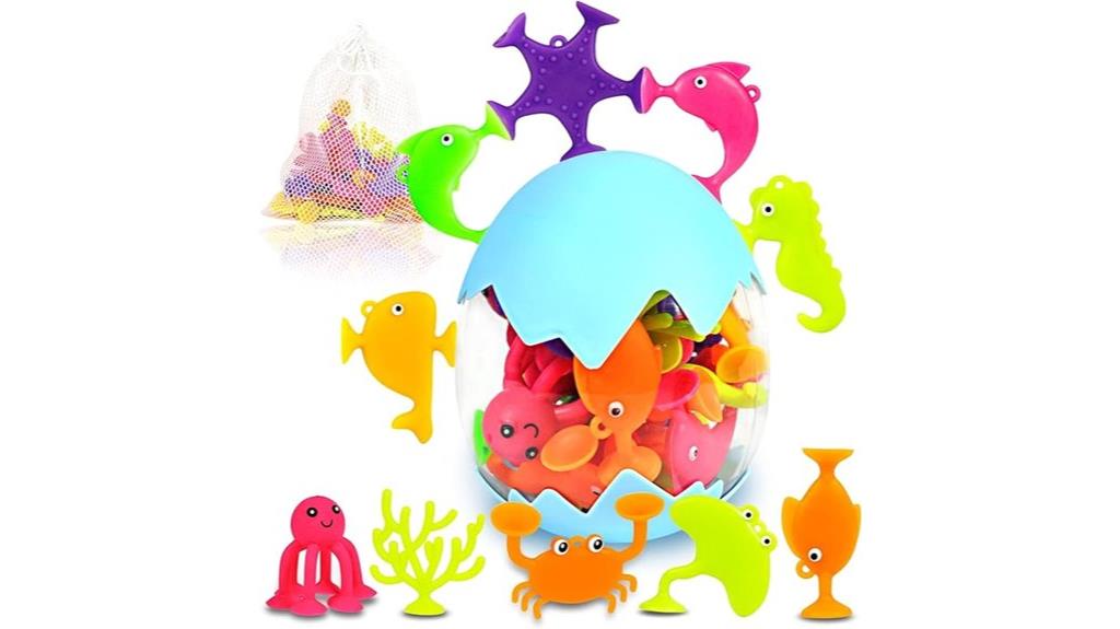 18 piece suction bath toy set