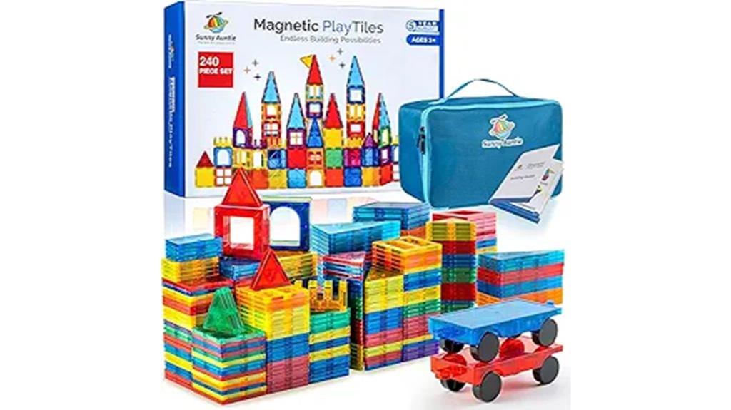 240 piece magnetic tile set