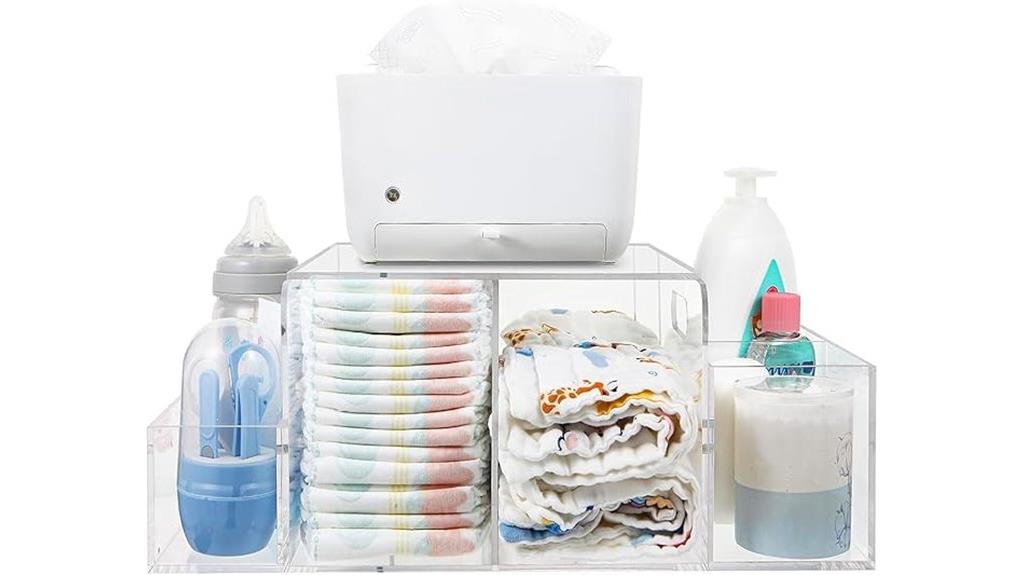acrylic baby diaper organizer