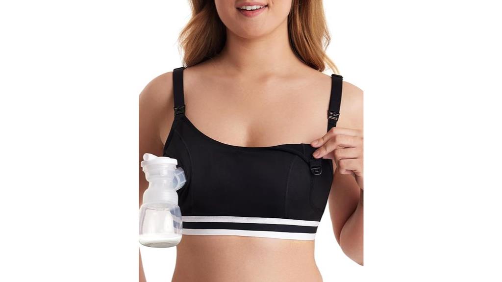 adjustable hands free nursing bra