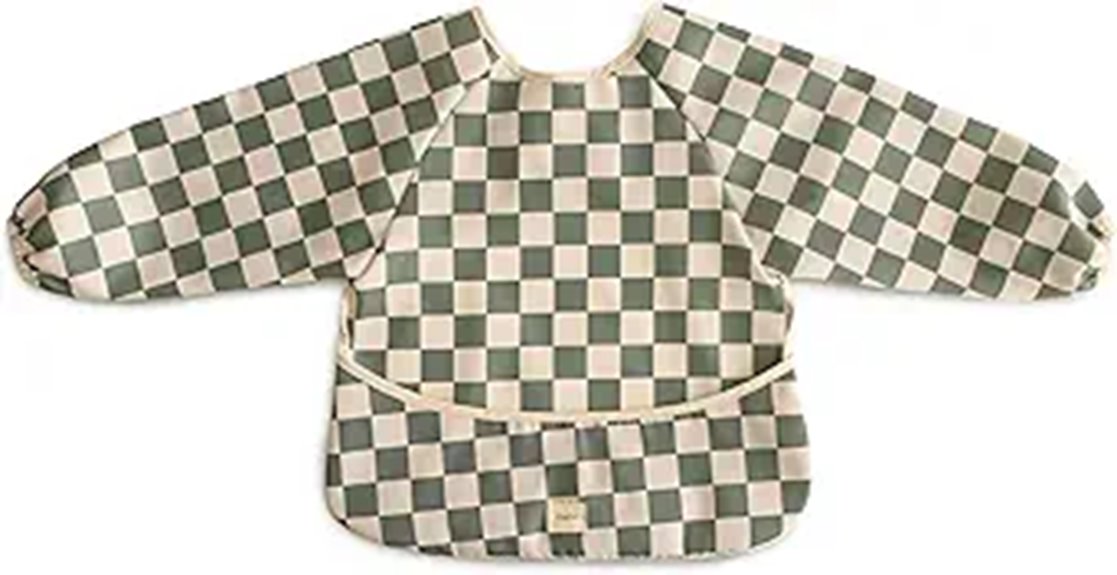 baby bib with long sleeves