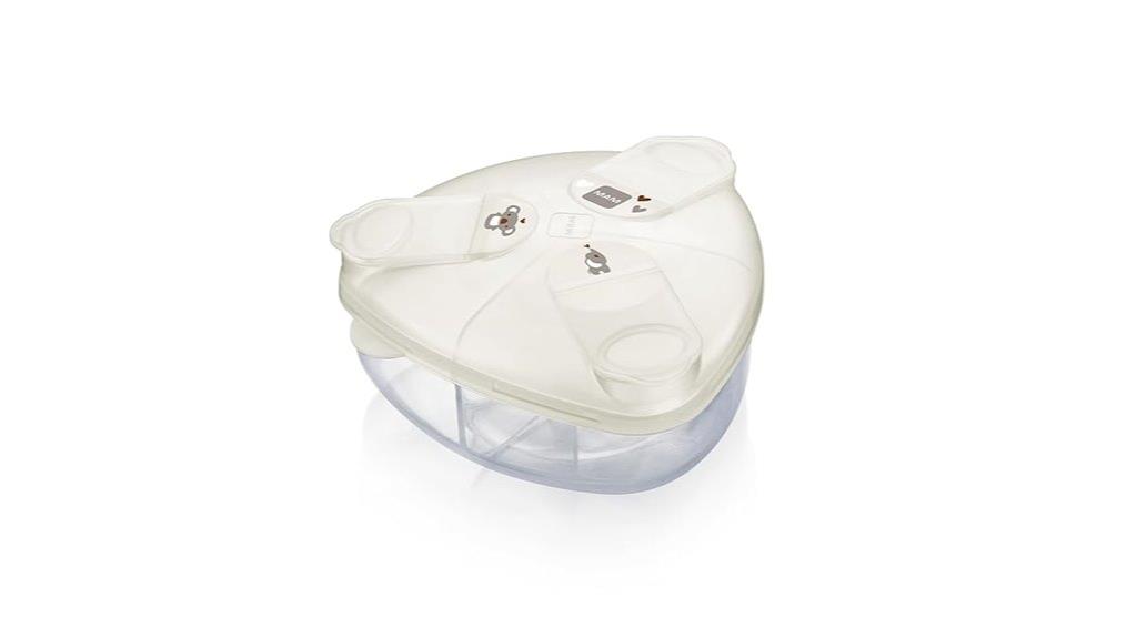 baby formula dispenser with spill proof design