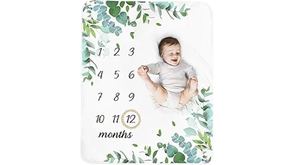 baby growth milestone blanket