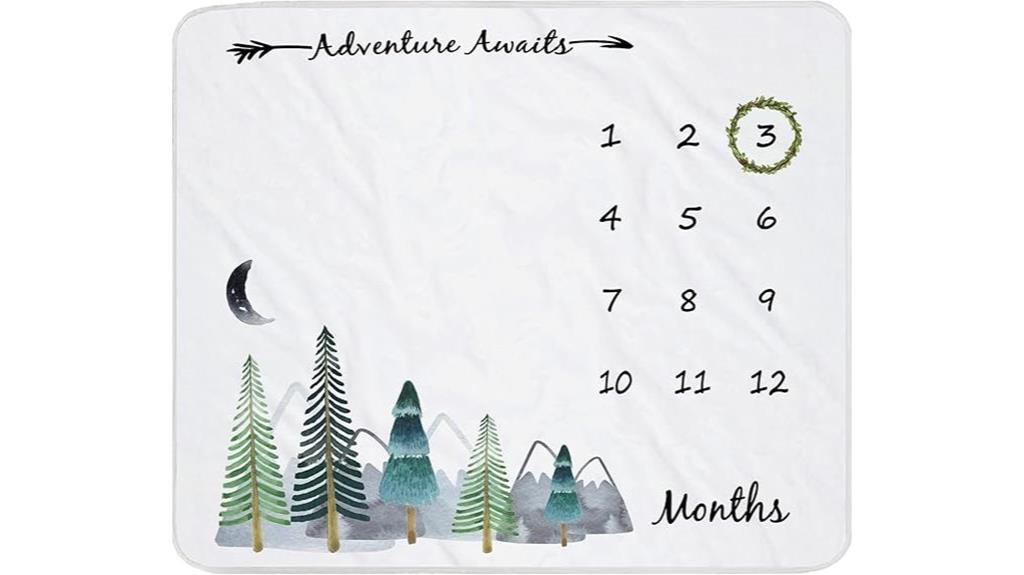 baby growth tracking blanket