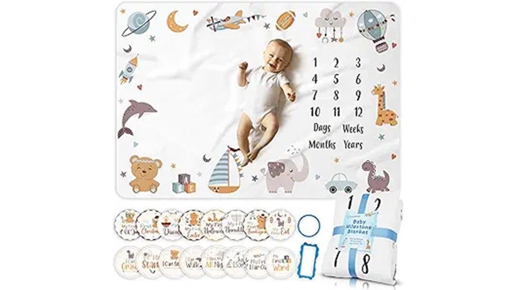 baby monthly milestone blanket