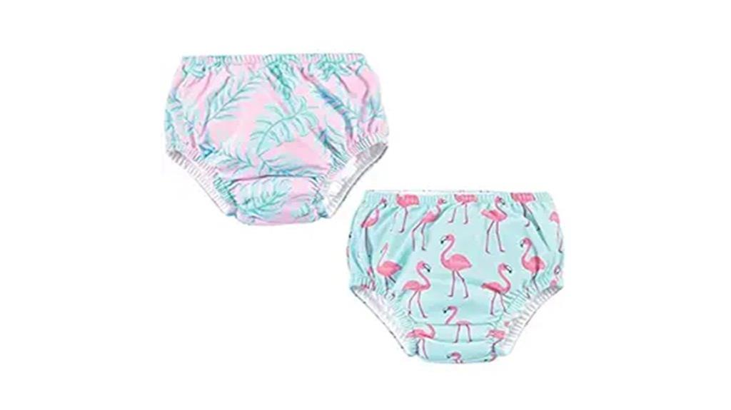 baby swim diapers flamingos