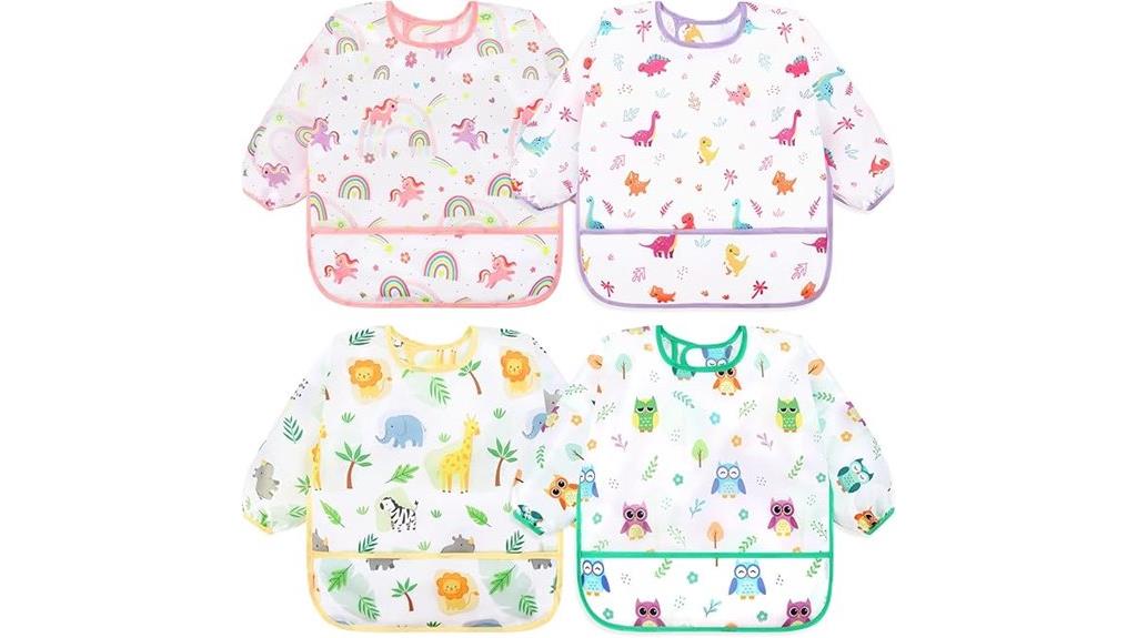 baby toddler long sleeve bibs