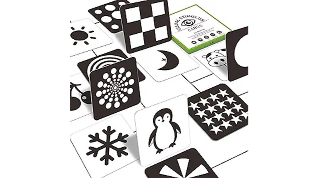 black and white flashcards