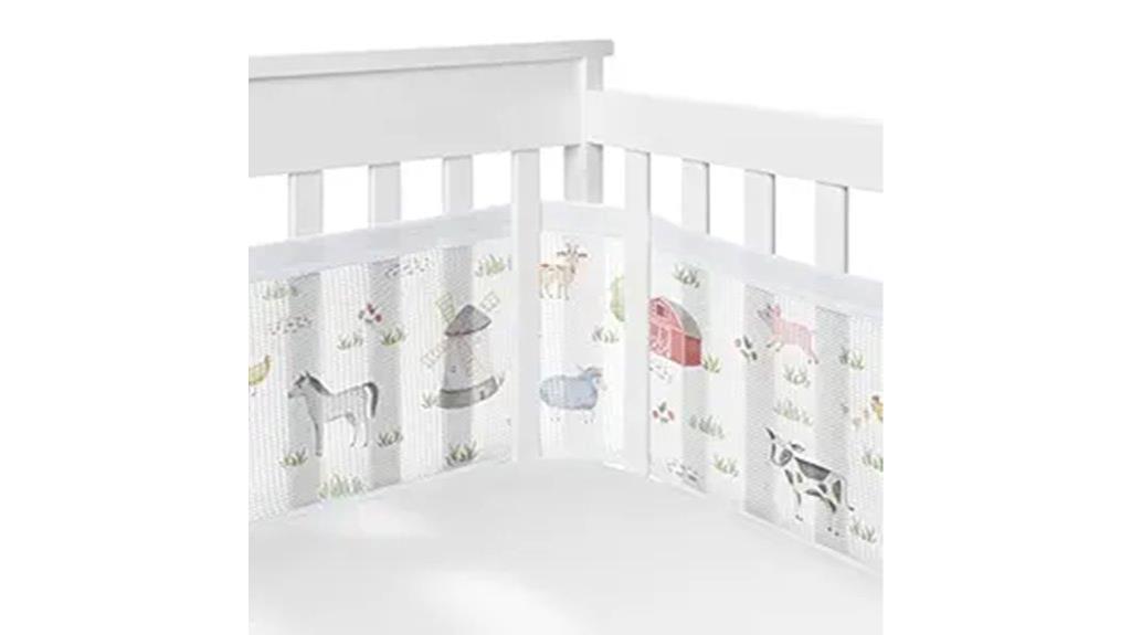 breathable mesh crib liner