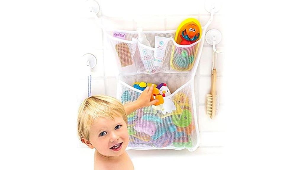 child friendly bath toy organizer