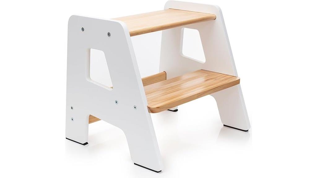 child friendly wooden step stool