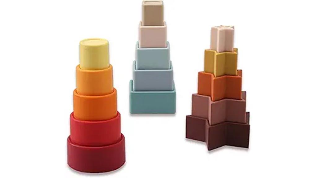 colorful 15 piece stacking cups