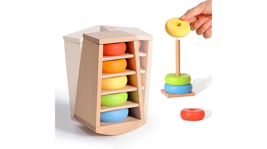 colorful toddler ring organizer