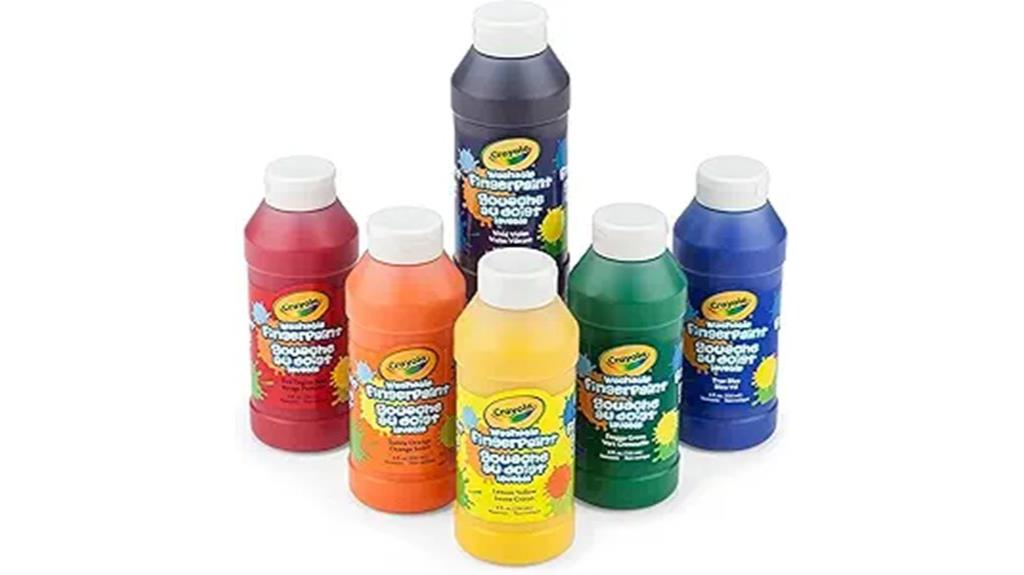 colorful washable finger paints