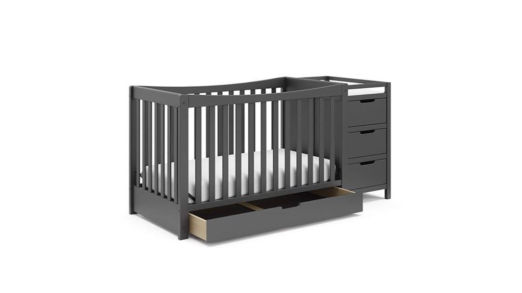 convertible crib with changer