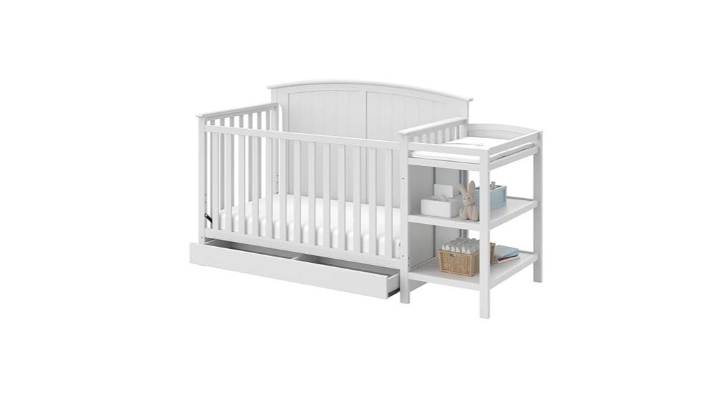convertible crib with changer