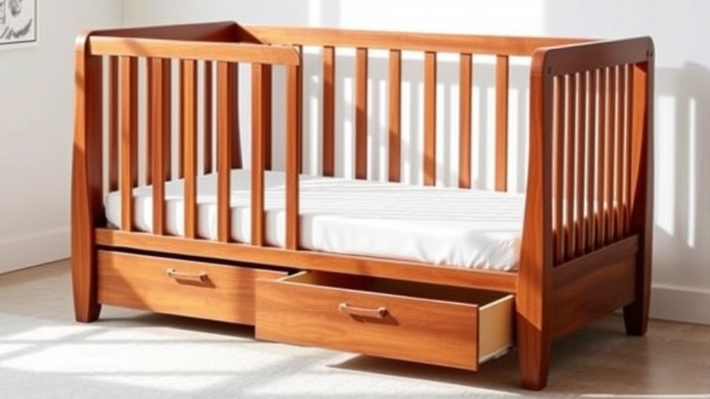 convertible cribs with storage