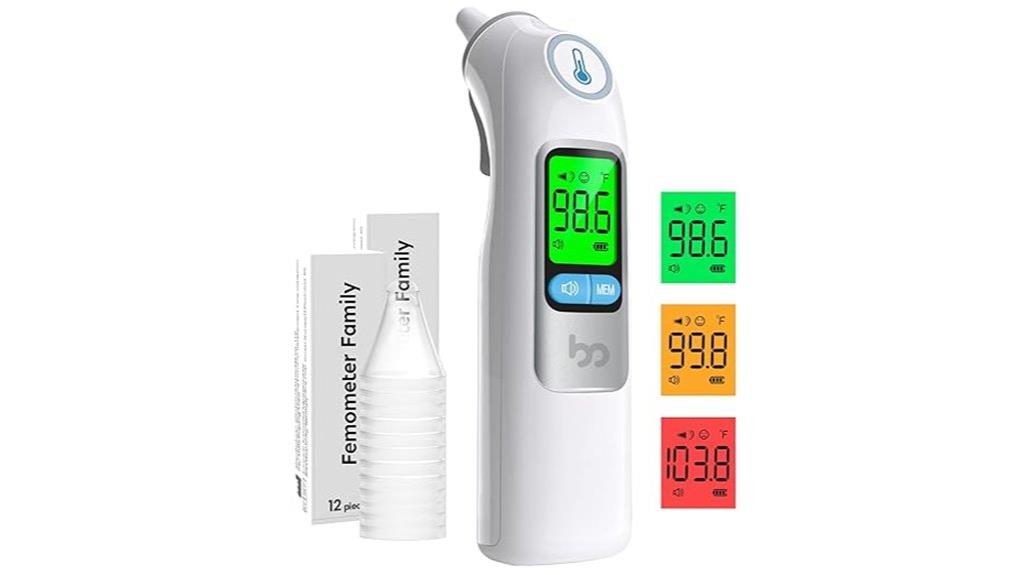 digital ear thermometer with covers