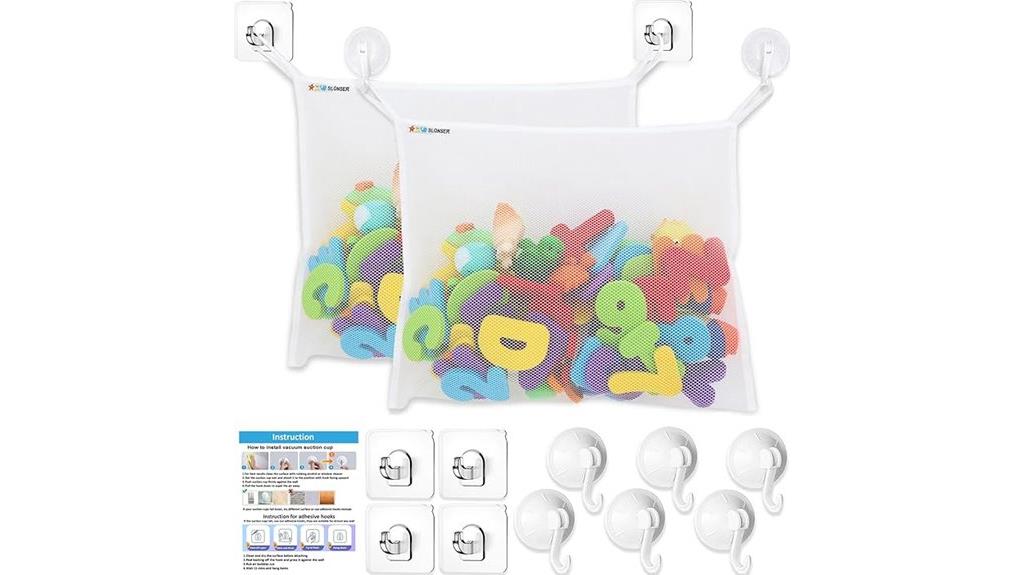 dual bath toy storage nets