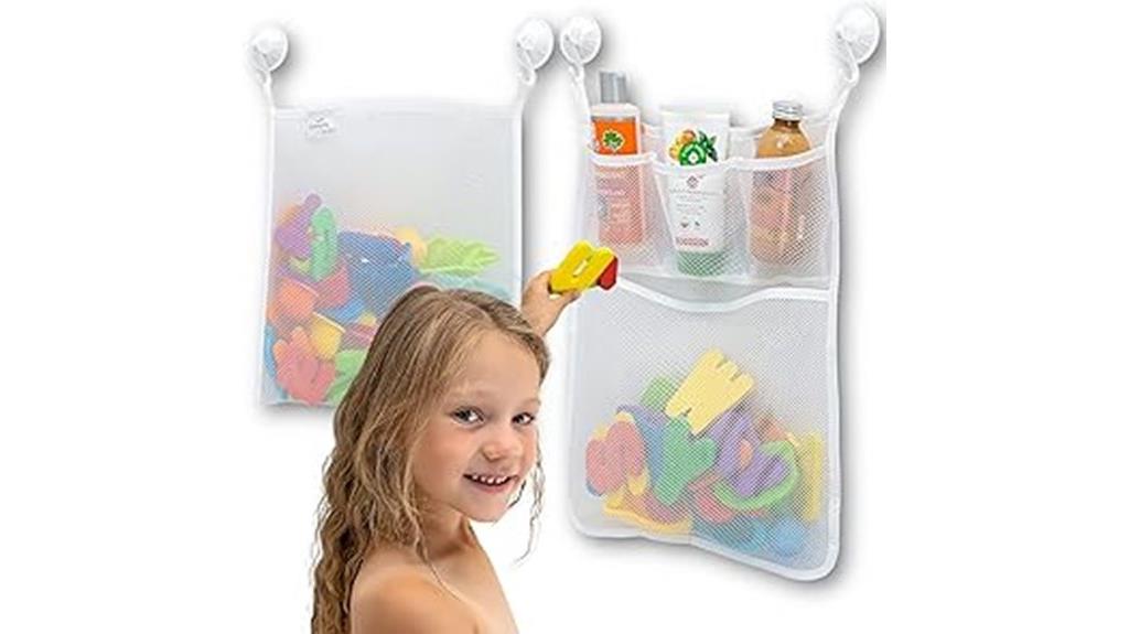 dual mesh bath organizer